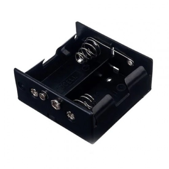 2 D Cell Battery Holder with PP3 studs / Snap terminals