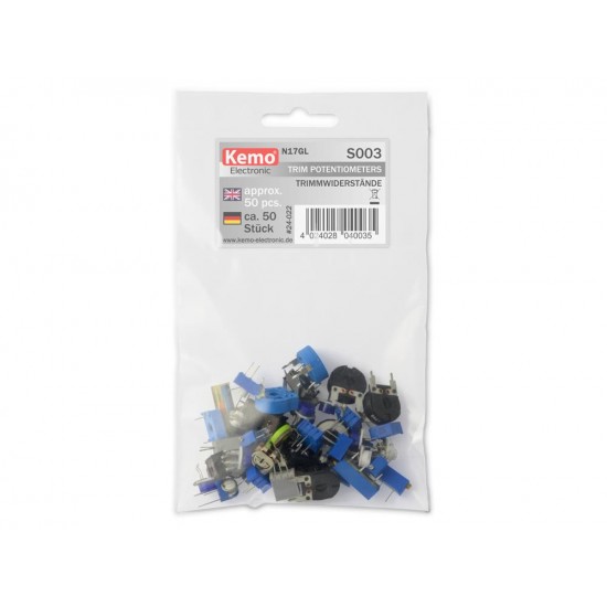 Trimming trim potentoimeter Selection Kemo S003 Assorted Mixed Values approx 50pc