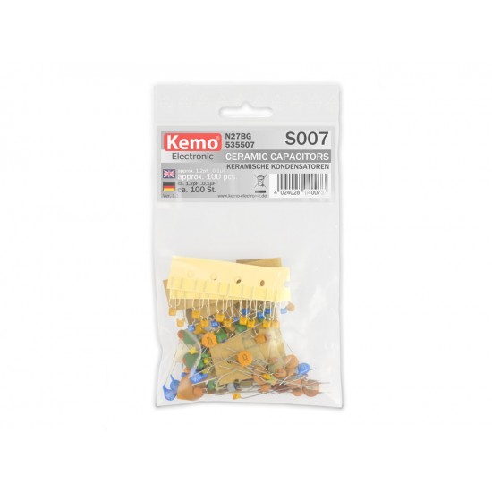 Kemo ceramic capacitor Kit S007 approx 100 pieces random values