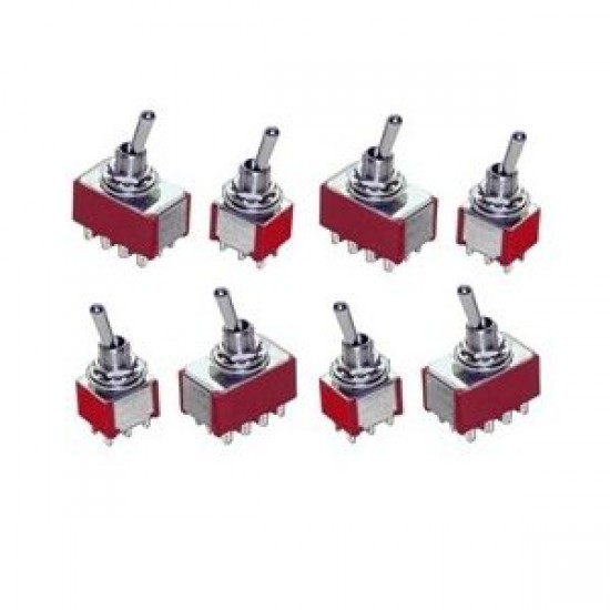 Salecom T80-T Series Miniature 3PDT toggle switch on-off-on