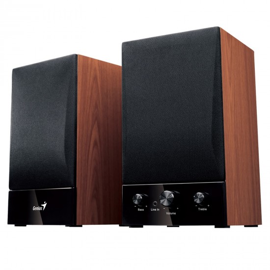 Genius SP-HF1250B II Wooden Hi-Fi Stereo Speakers Genius SP-HF1250B II Wooden Hi-Fi Stereo Speakers