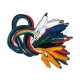 Crocodile/Alligator Test Leads/Clamps Wire With Clips Coloured Cable Wire x 12 Crocodile/Alligator Test Leads/Clamps Wire With Clips Coloured Cable Wire x 12