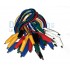 Crocodile/Alligator Test Leads/Clamps Wire With Clips Coloured Cable Wire x 12