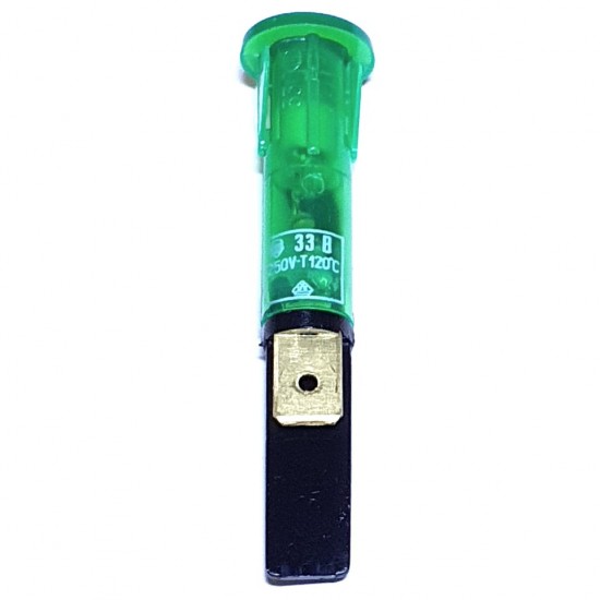 Green Neon Panel Indicator with Tabs 250V rated