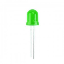 Green 10mm Diffused Lens LED 2.2V 100mcd Green 10mm Diffused Lens LED 2.2V 100mcd