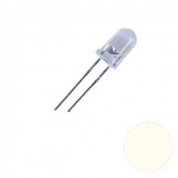 5mm Super Bright Warm White LED - 2800-3500K 3.0-3.4V 14-16000 MCD