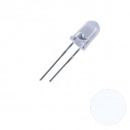 5mm Super Bright White LED - 8-10000K 3.0-3.4V 14-16000 MCD