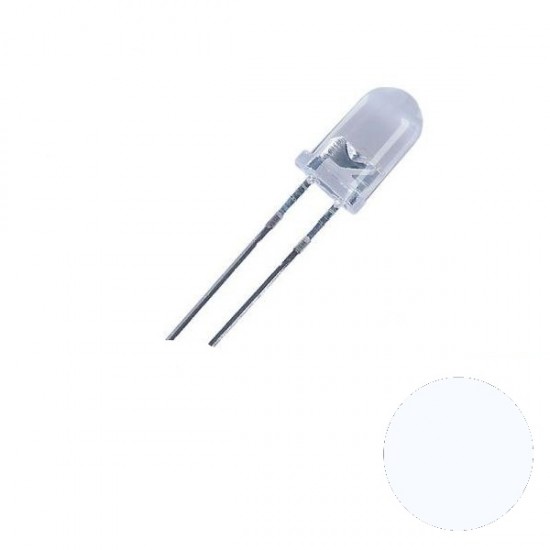 5mm Super Bright White LED - 8-10000K 3.0-3.4V 14-16000 MCD 5mm Super Bright White LED - 8-10000K 3.0-3.4V 14-16000 MCD